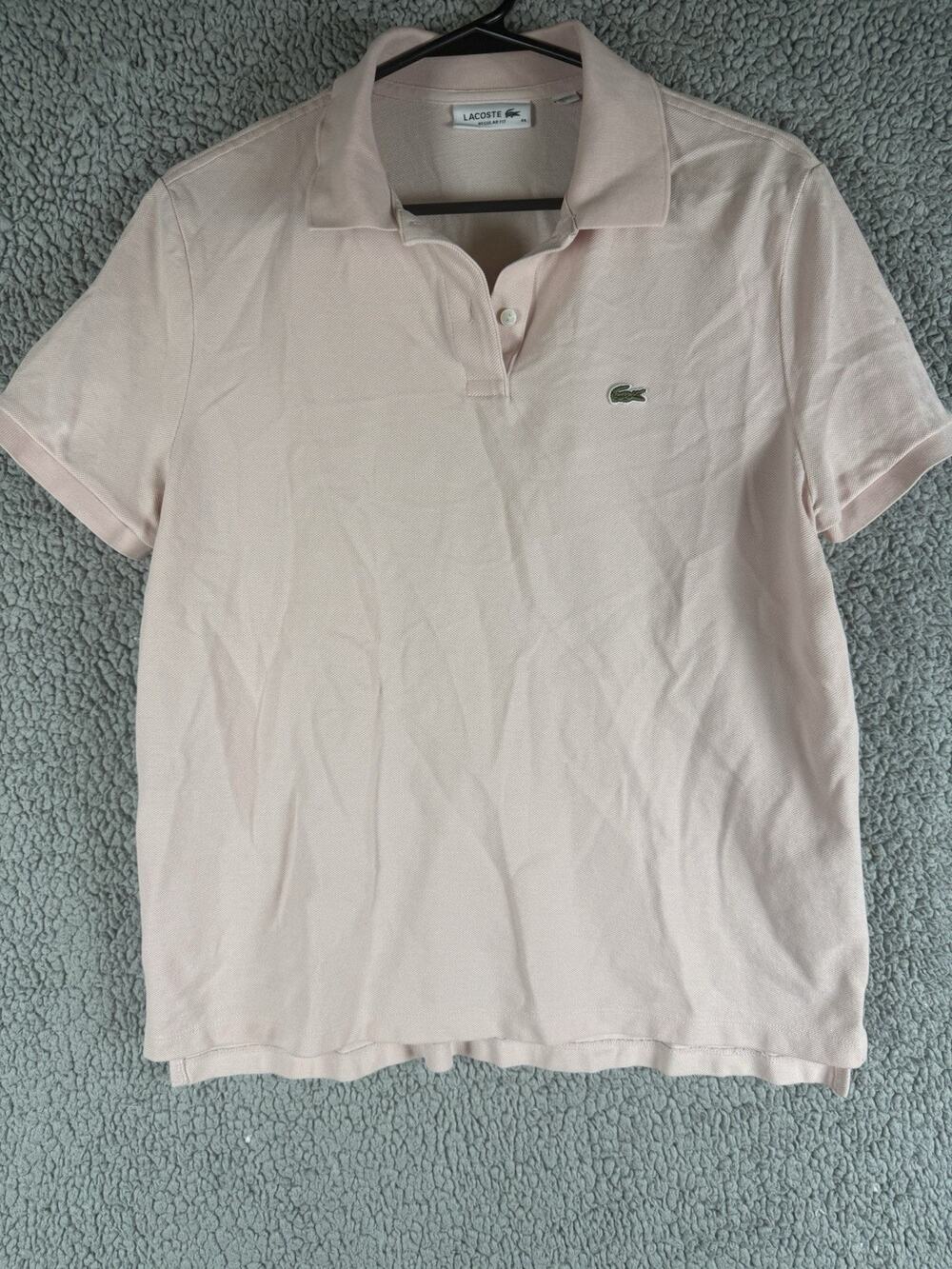 Lacoste Pink Men’s Polo Shirt Size 44 Regular Fit Preppy Casual